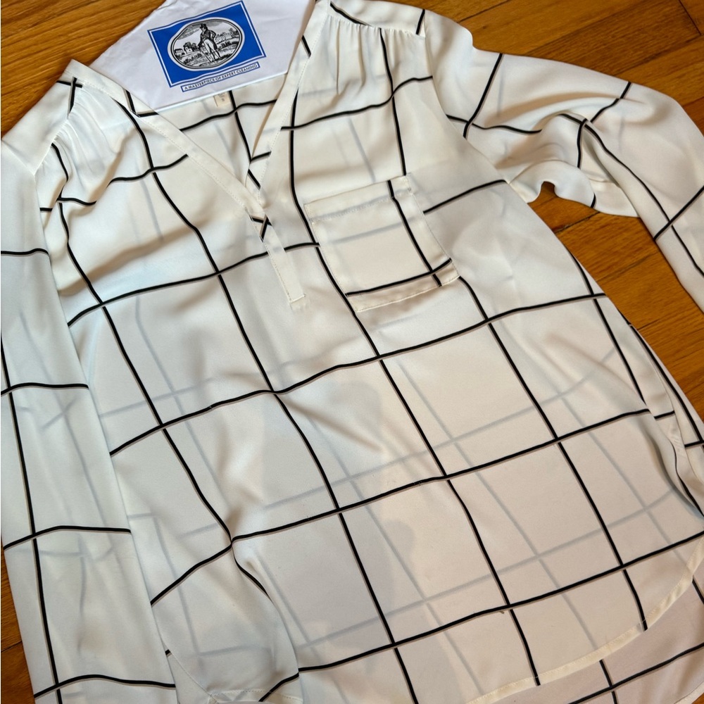 Plaid oversized blouse